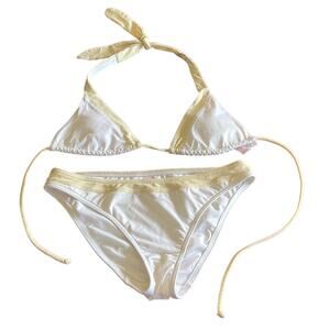 Victoria’s Secret Size S White & Cream 2 Piece Bikini